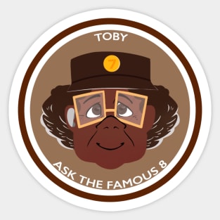 Toby Button - with text Sticker